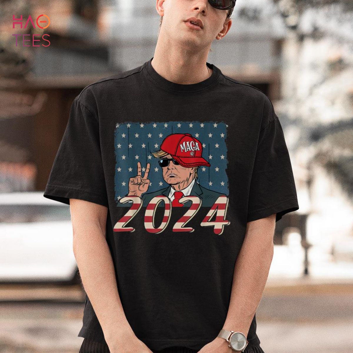PRESIDENT Donald Trump 2024 Vintage USA Flag Shirt