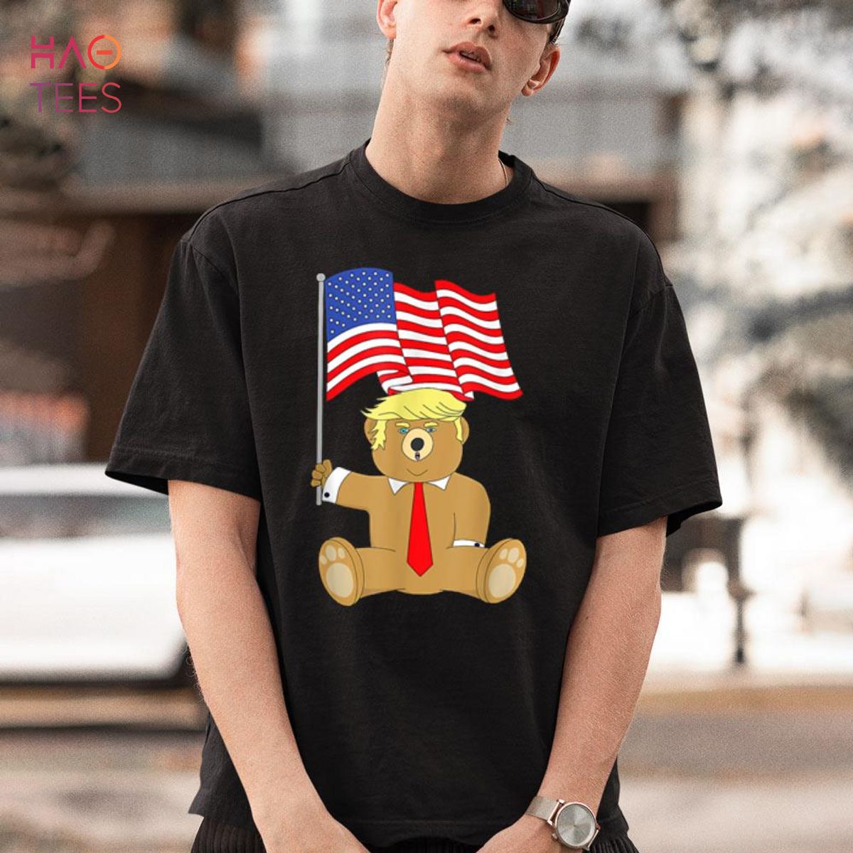 Womens Donald Trump Bear Funny Pro Trump 2022 Support Shirt