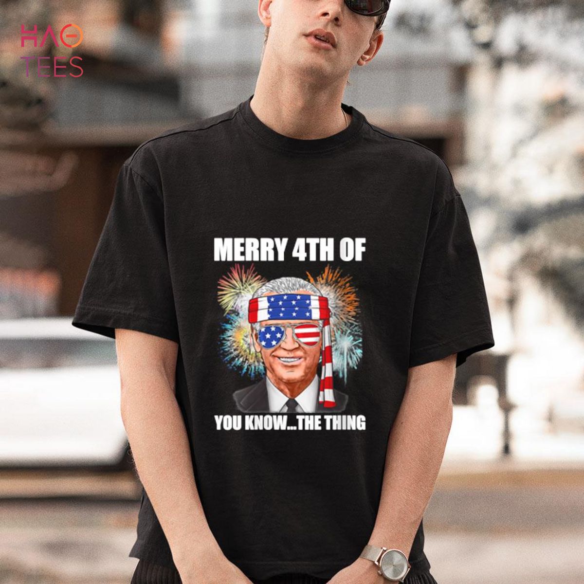 Womens Funny Biden Confused Merry Happy 4th of You Know…The Thing Shirt