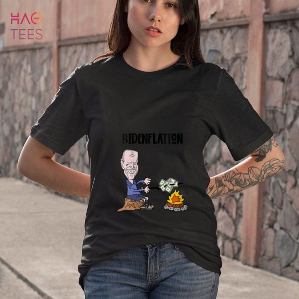 Womens Socialdudtees Funny anti Biden Bidenflation Political Satire Shirt