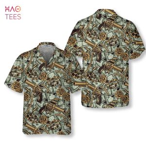 Gangster And Money Vintage Seamless Pattern Hawaiian Shirt Gangster And Money Vintage Seamless Pattern Hawaiian Shirt