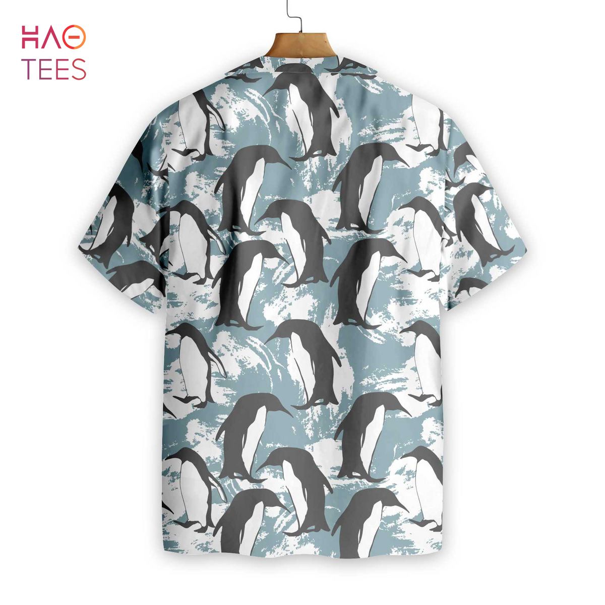Penguin Seamless Pattern Hawaiian Shirt