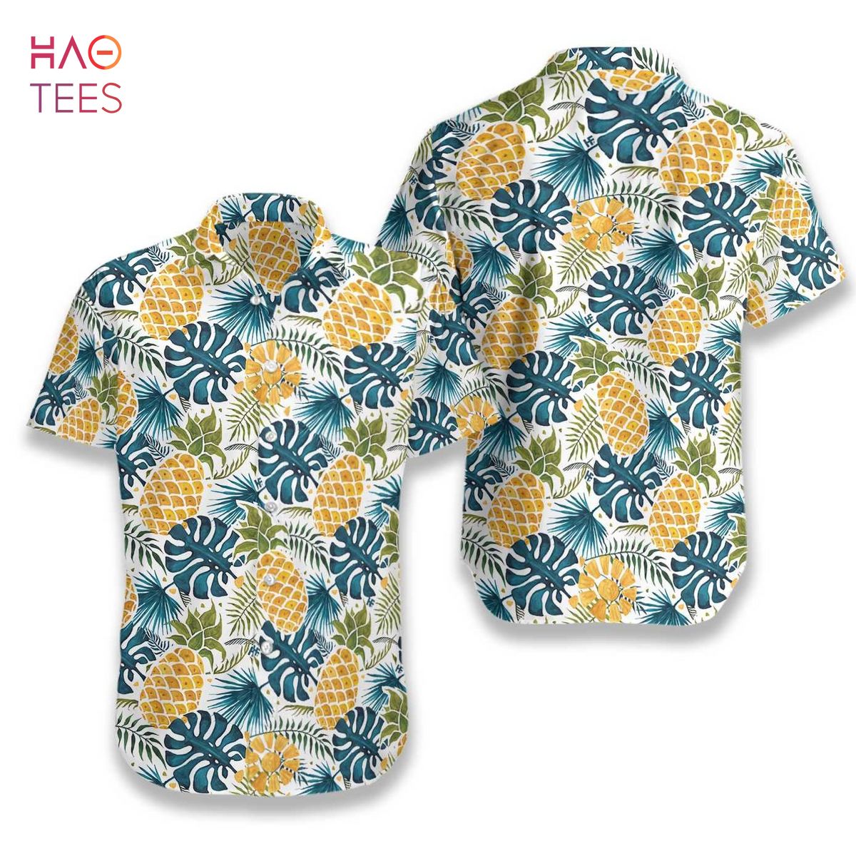 Tropical Pineapple Pattern Hawaiian Shirt