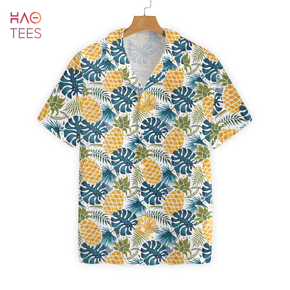 Tropical Pineapple Pattern Hawaiian Shirt