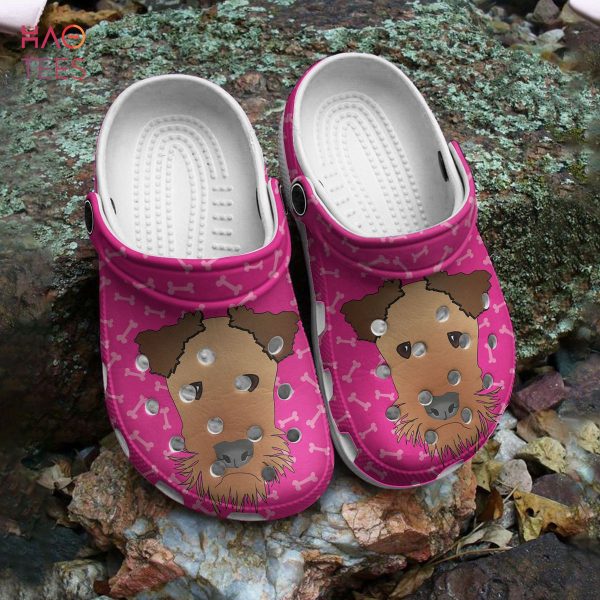BEST Airedale Pink Crocs