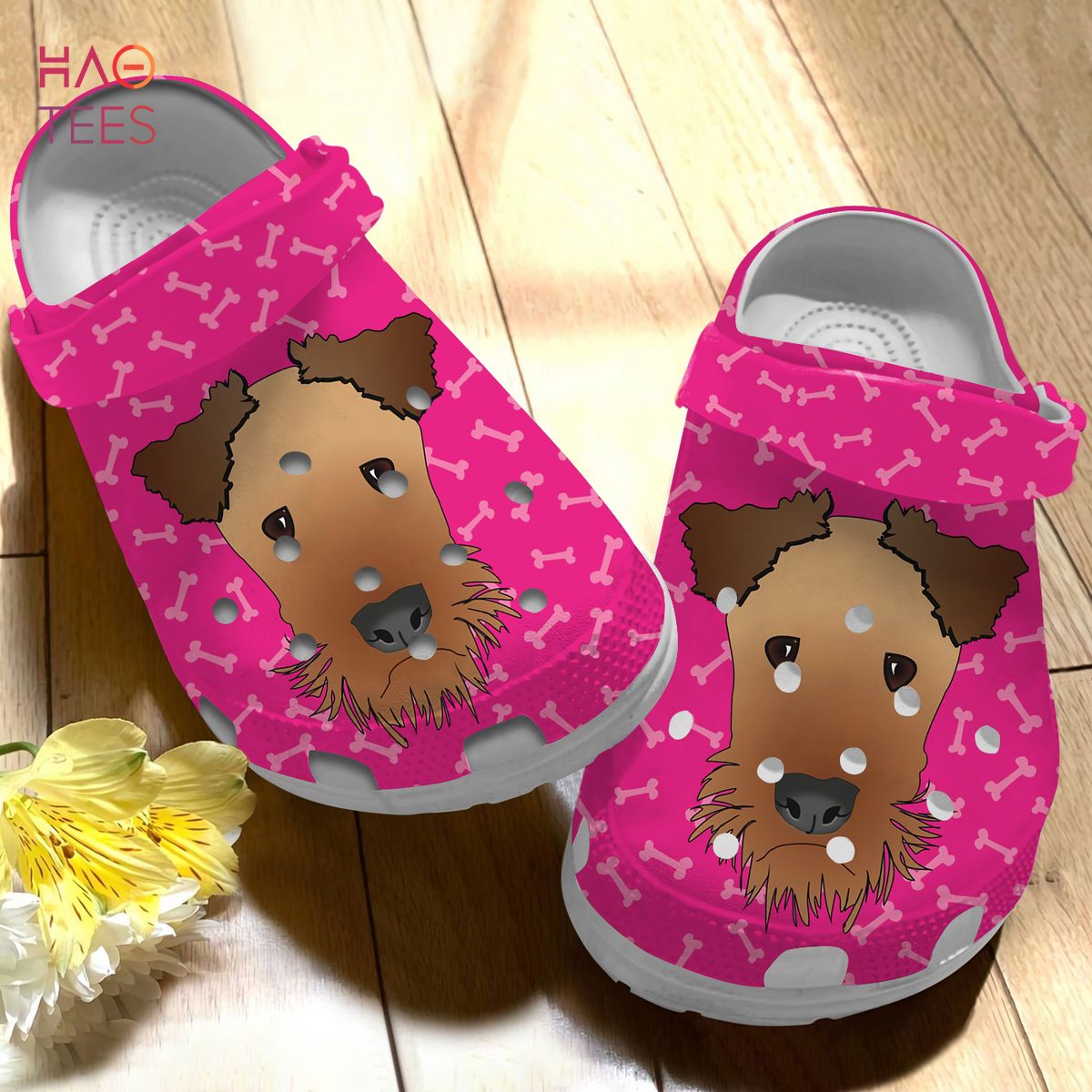 BEST Airedale Pink Crocs BEST Airedale Pink Crocs