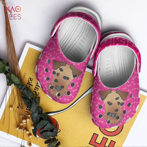 BEST Airedale Pink Crocs