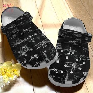 Airplane Patent Print Crocs