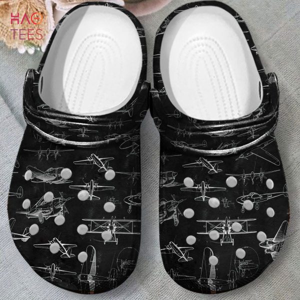 Airplane Patent Print Crocs