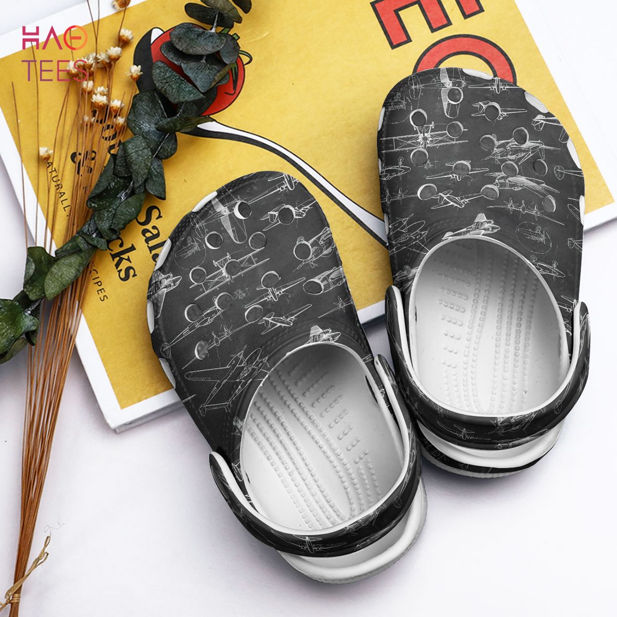 Airplane Patent Print Crocs Airplane Patent Print Crocs