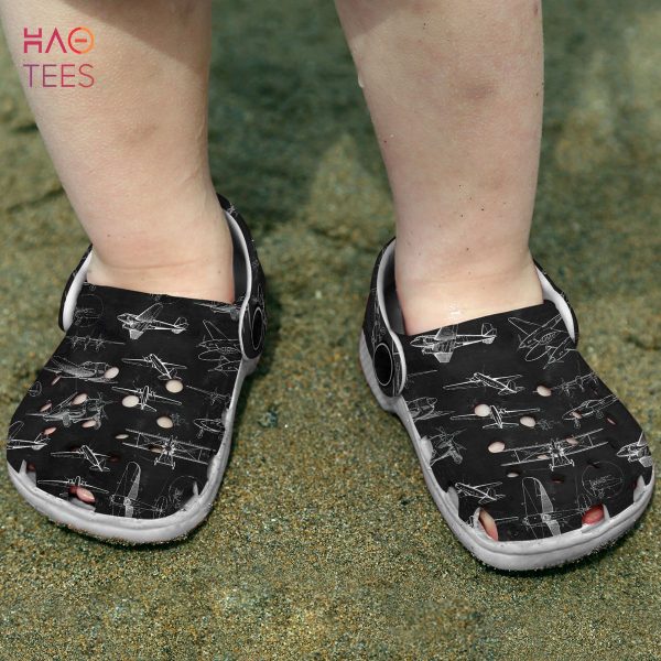 Airplane Patent Print Crocs