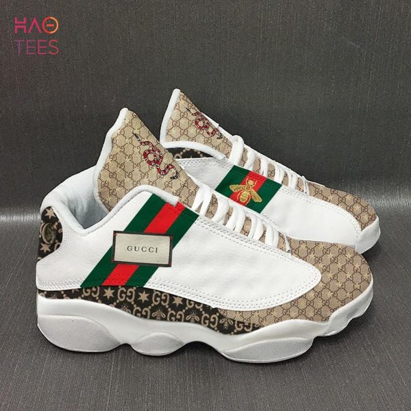 Air Jordan 13 Mix Gucci Bee Limited Edition Sneaker Shoes POD Design