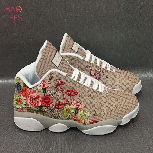 Air Jordan 13 Mix Gucci Flower Limited Edition Sneaker Shoes