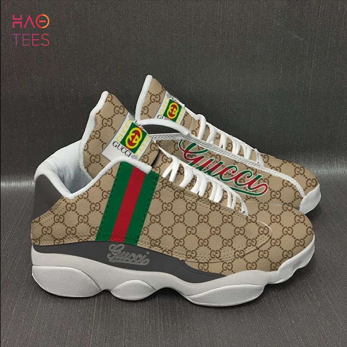 Air Jordan 13 Mix Gucci Limited Edition Sneaker Shoes POD Design