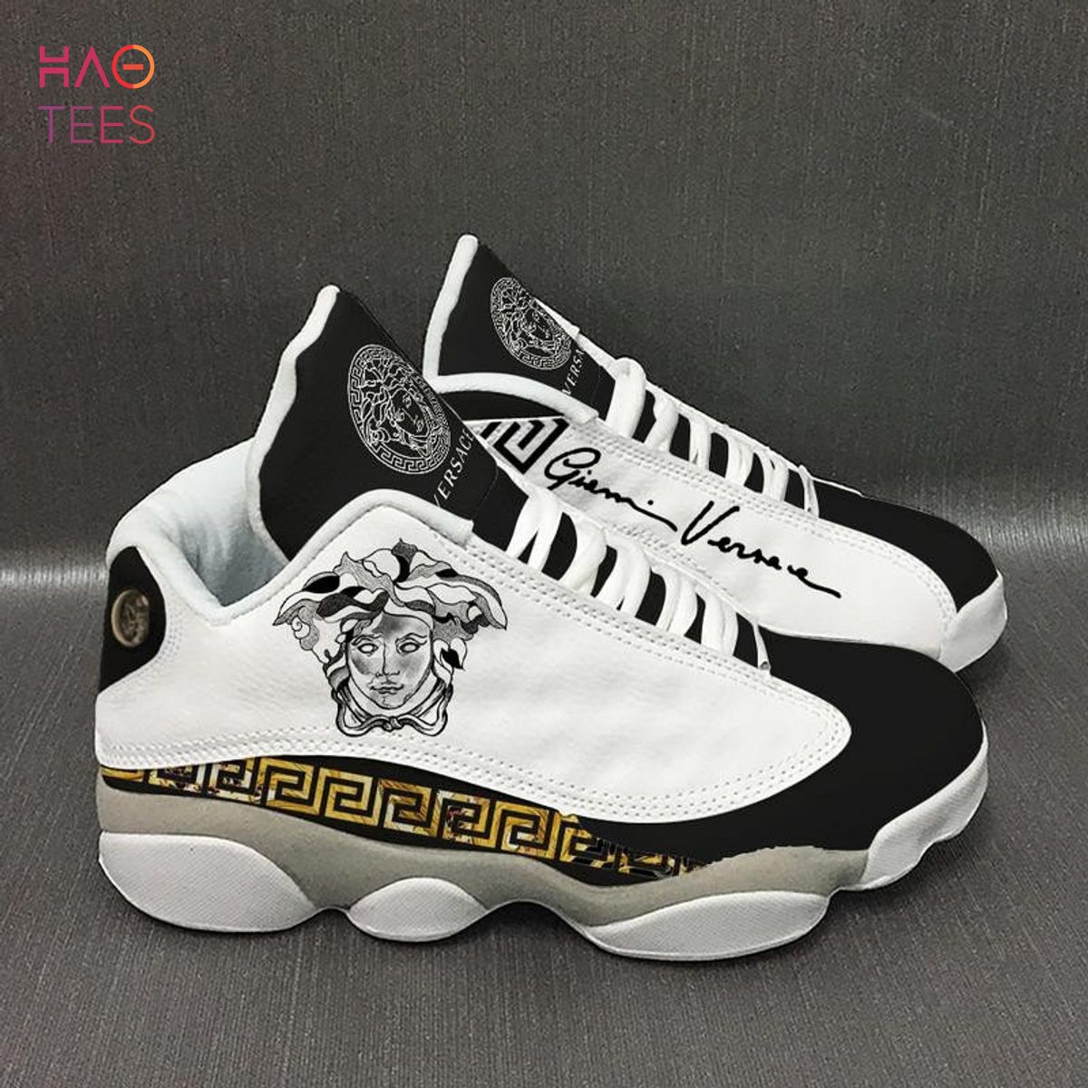 Air Jordan 13 Mix Versace Black White Limited Edition Sneaker Shoes