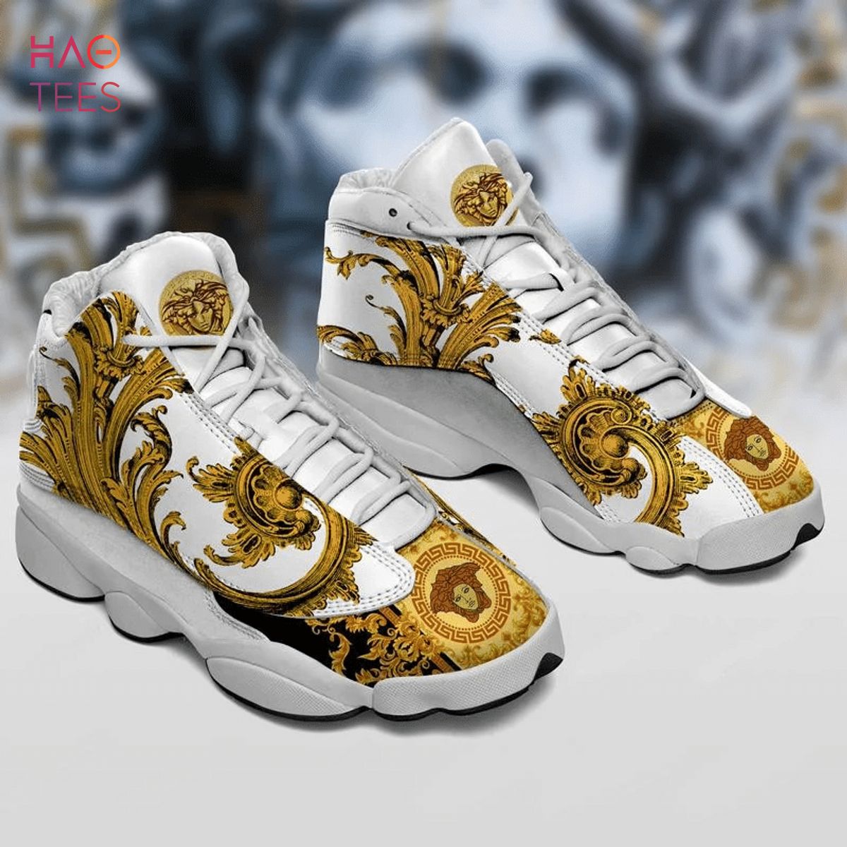 Louis Vuitton Gold logo air jordan 13 sneaker shoes#airjordan#shoes in 2023