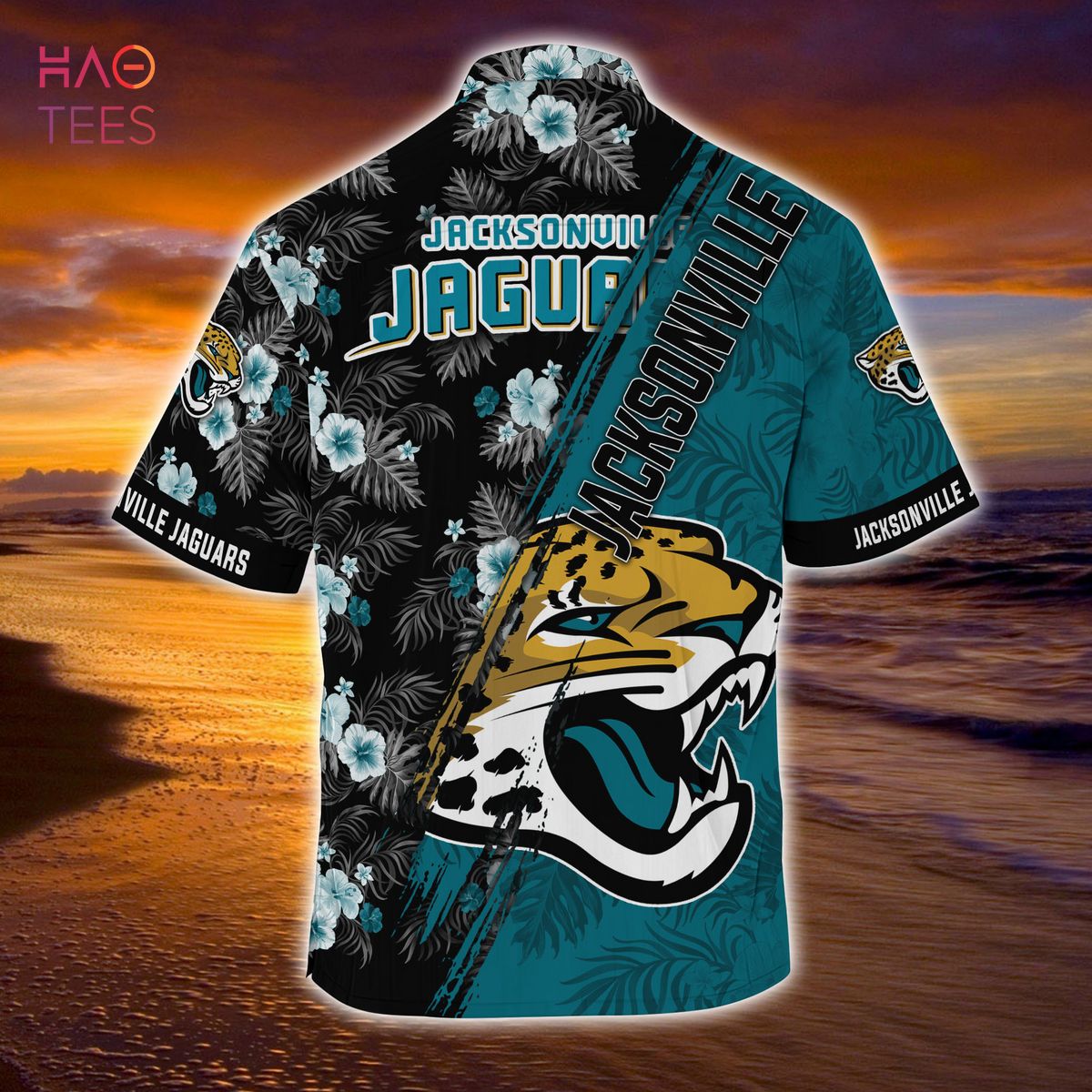 Mickey And Floral Jacksonville Jaguars NFL Summer Hawaiian Shirt Mickey And Floral Jacksonville Jaguars NFL Summer Hawaiian Shirt