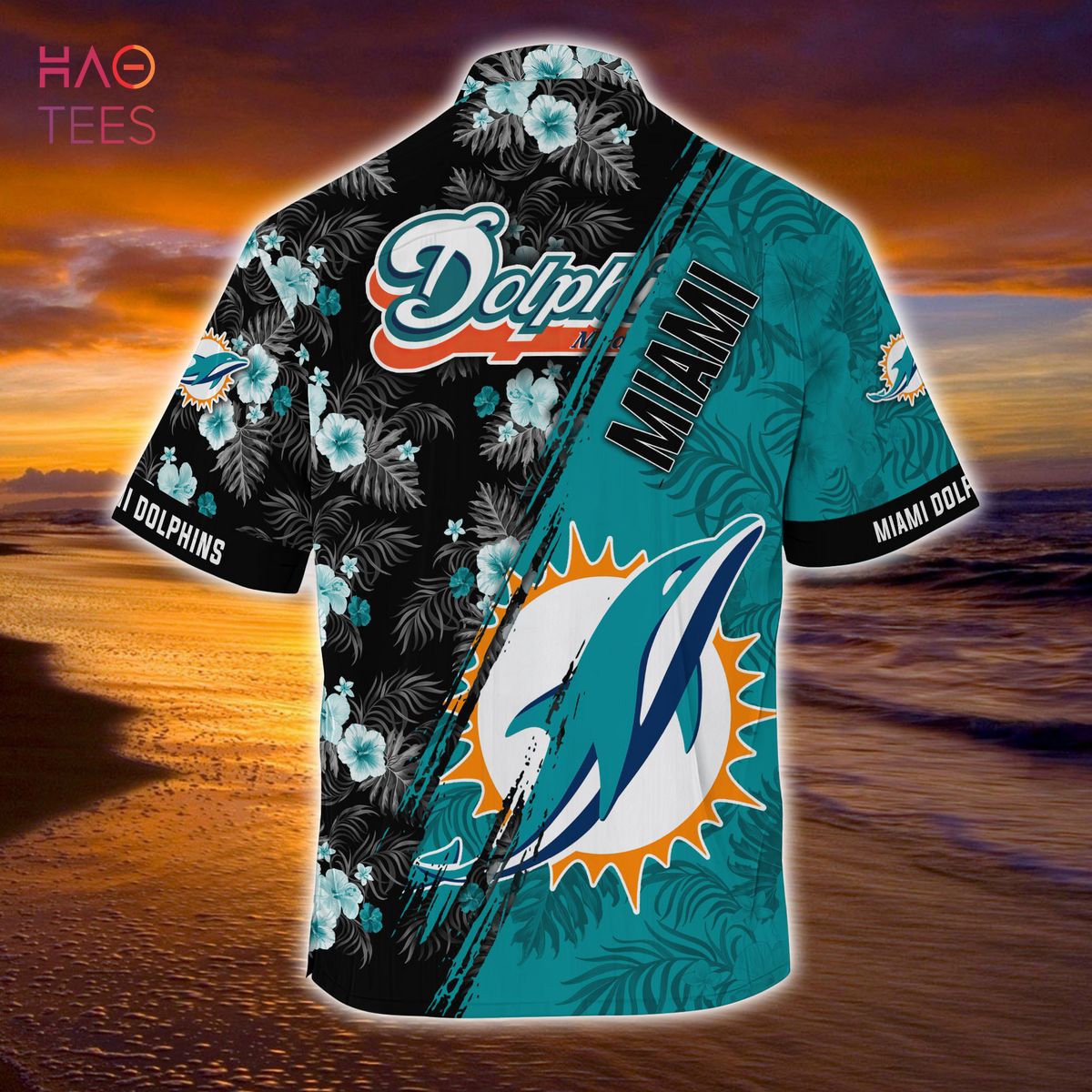 Mickey And Floral Miami Dolphins NFL Summer Hawaiian Shirt