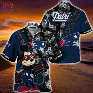Mickey And Floral New England Patriots NFL Summer Hawaiian Shirt