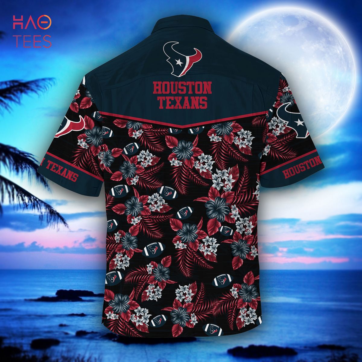 NEW Houston Texans NFL Hawaiian Shirt NEW Houston Texans NFL Hawaiian Shirt
