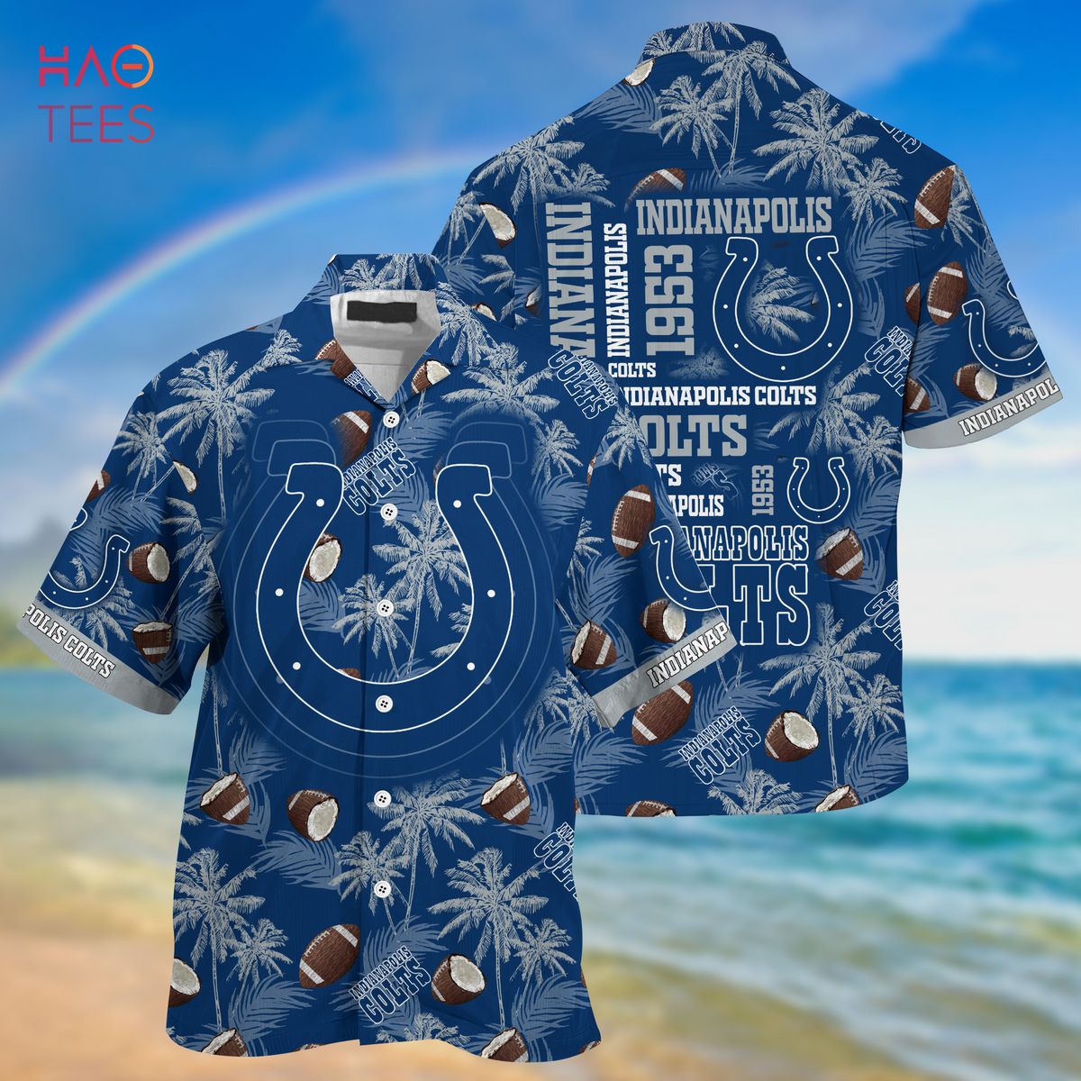 NEW Indianapolis Colts NFL Hawaiian Shirt And Short NEW Indianapolis Colts NFL Hawaiian Shirt And Short