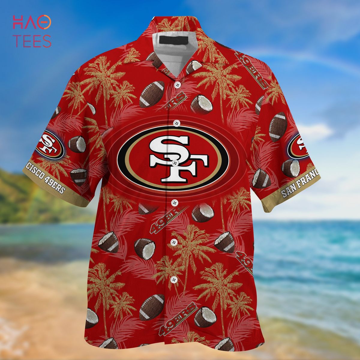 NFL San Francisco 49ers Hawaiian Shirt Symbol Louis Vuitton –