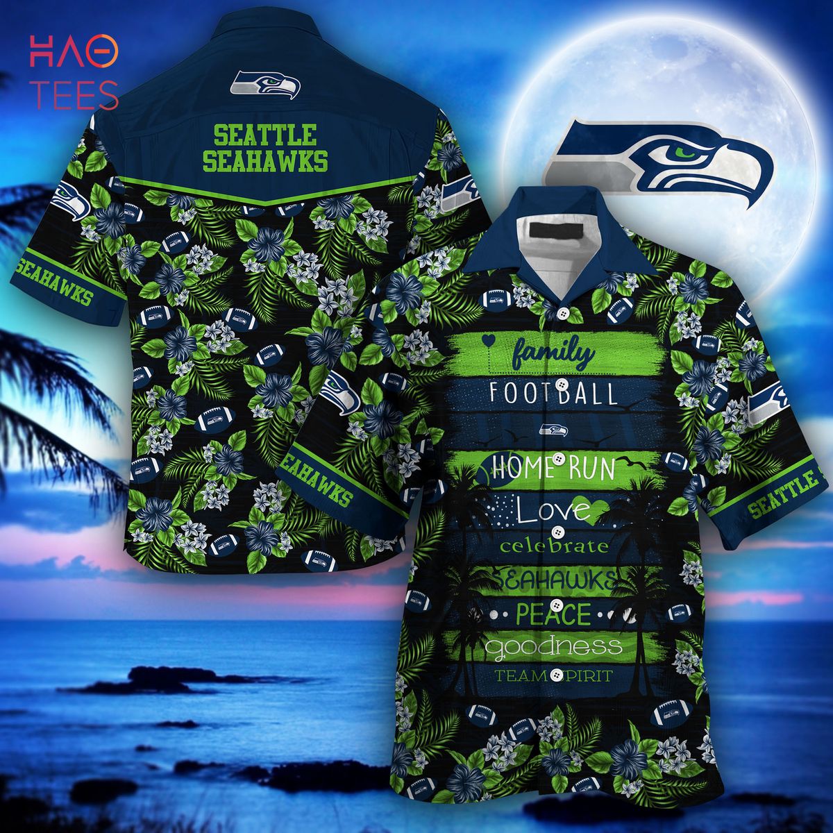 NEW Seattle Seahawks NFL Hawaiian Shirt NEW Seattle Seahawks NFL Hawaiian Shirt