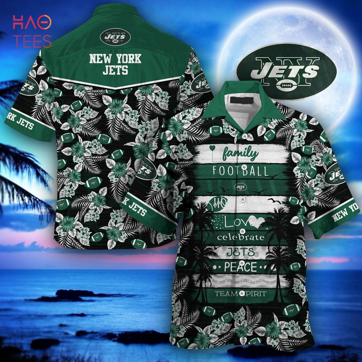 Personalized New York Jets NFL Hawaiian Shirt, beach shorts