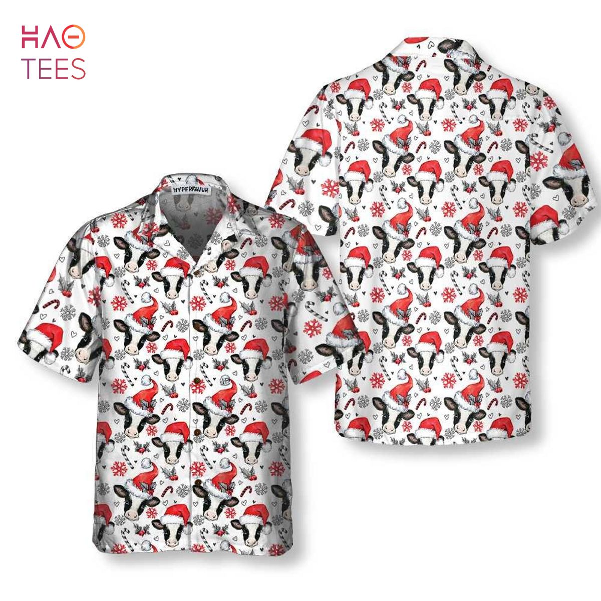 Christmas Cow Hawaiian Shirt Christmas Cow Hawaiian Shirt