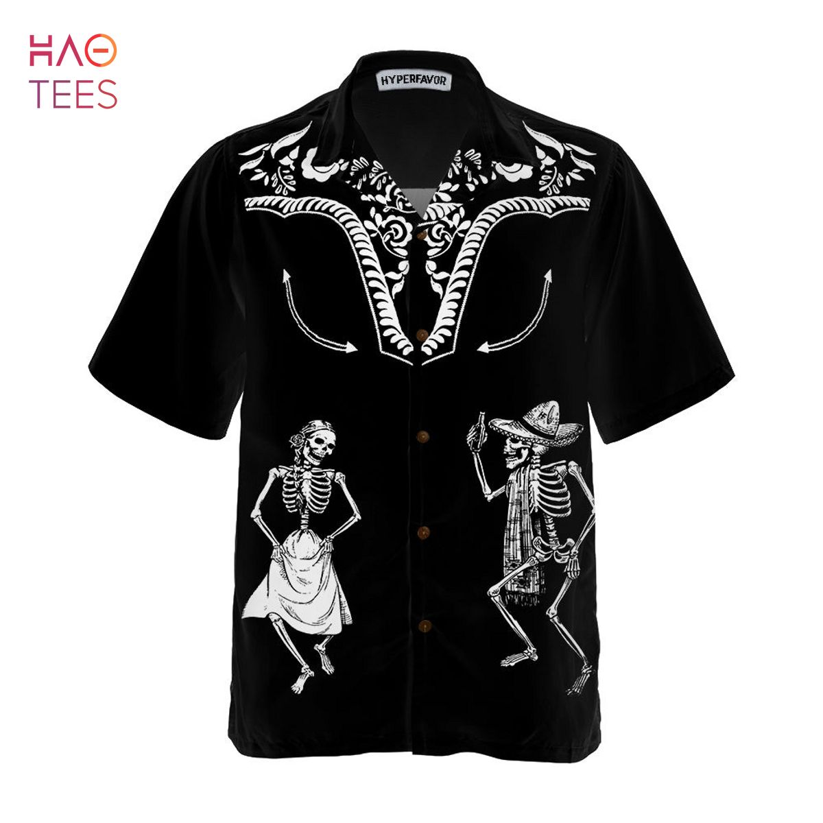 Dancing Skeleton Dia De Los Muertos Hawaiian Shirt Dancing Skeleton Dia De Los Muertos Hawaiian Shirt