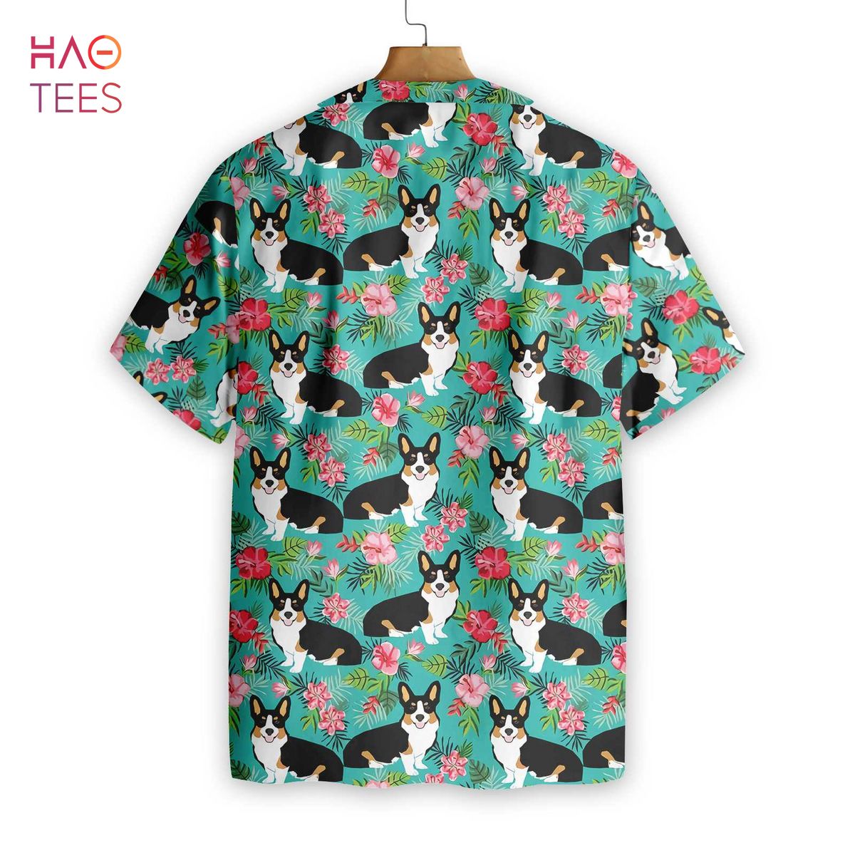 Tropical Floral Corgi Hawaiian Shirt Tropical Floral Corgi Hawaiian Shirt