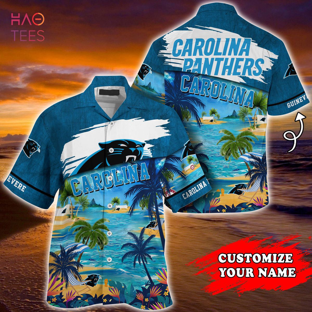 Carolina Panthers NFL Customized Summer Hawaiian Shirt Carolina Panthers NFL Customized Summer Hawaiian Shirt