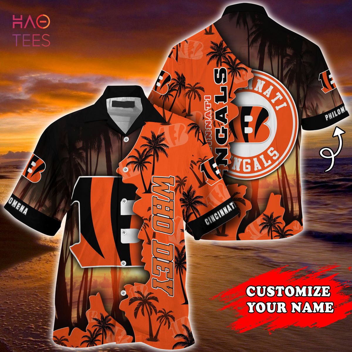 Cincinnati Bengals NFL Customized Summer Hawaiian Shirt