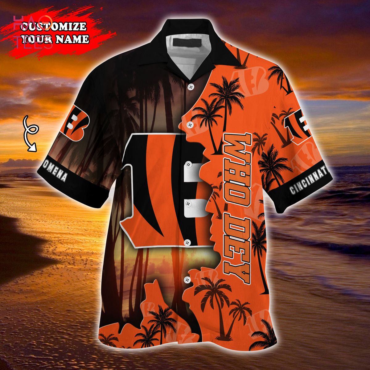 Cincinnati Bengals NFL Hawaiian shirt Custom Name Summer Gift