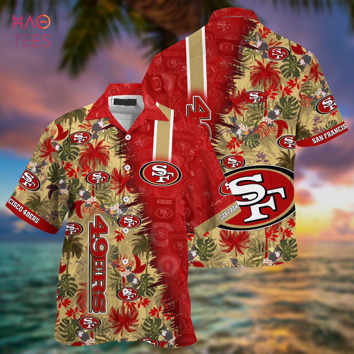 HOT San Francisco 49ers NFL Summer Hawaiian Shirt And Shorts
