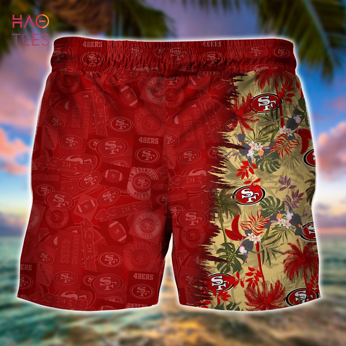 HOT San Francisco 49ers NFL Summer Hawaiian Shirt And Shorts