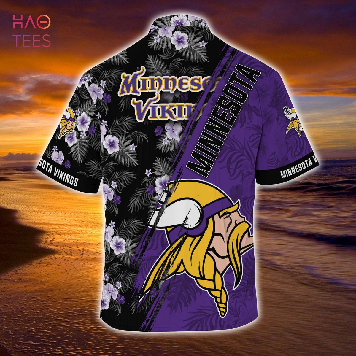 Mickey And Floral Minnesota Vikings NFL Summer Hawaiian Shirt