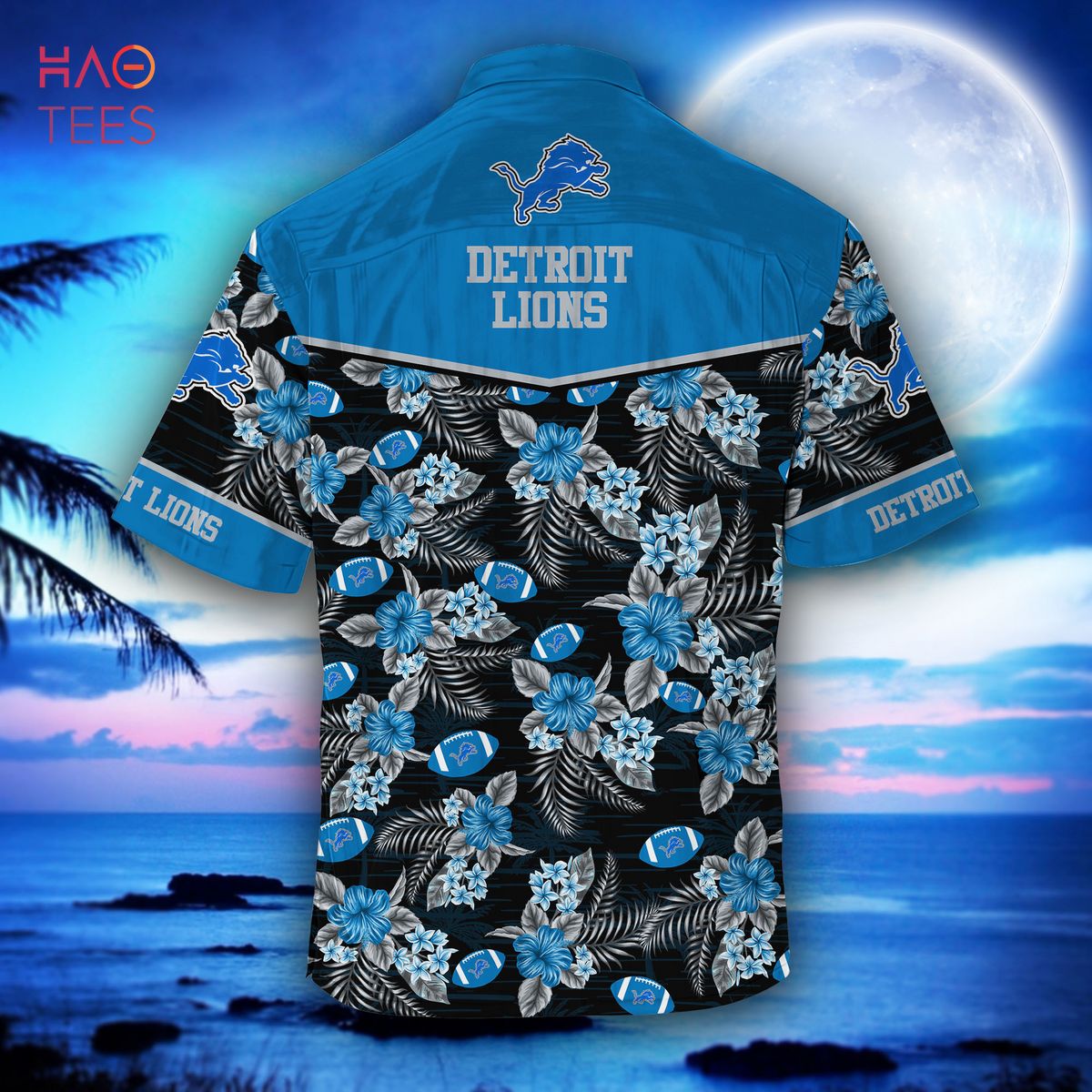 NEW Detroit Lions NFL Hawaiian Shirt NEW Detroit Lions NFL Hawaiian Shirt