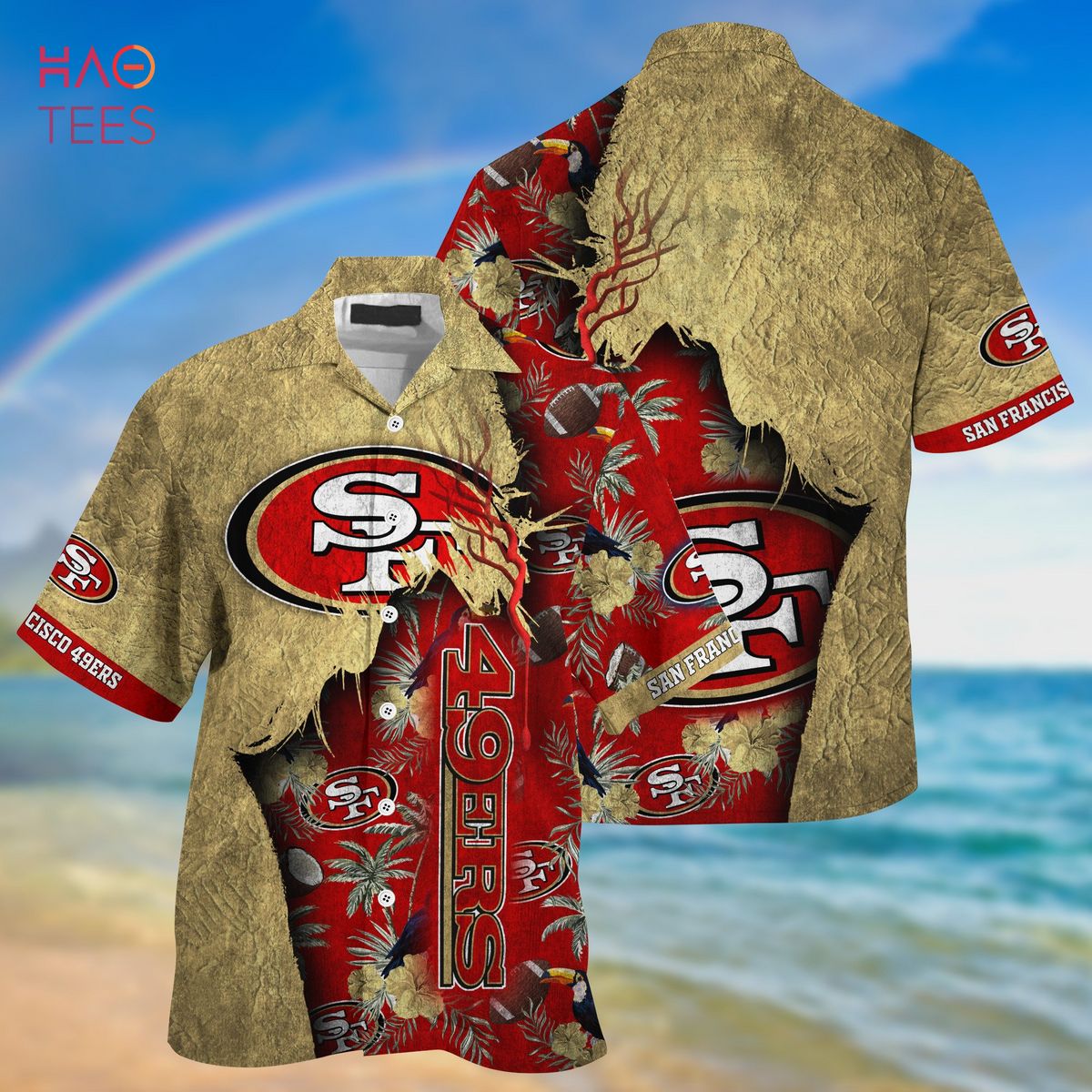 NEW San Francisco 49ers NFL God Hawaiian Shirt NEW San Francisco 49ers NFL God Hawaiian Shirt