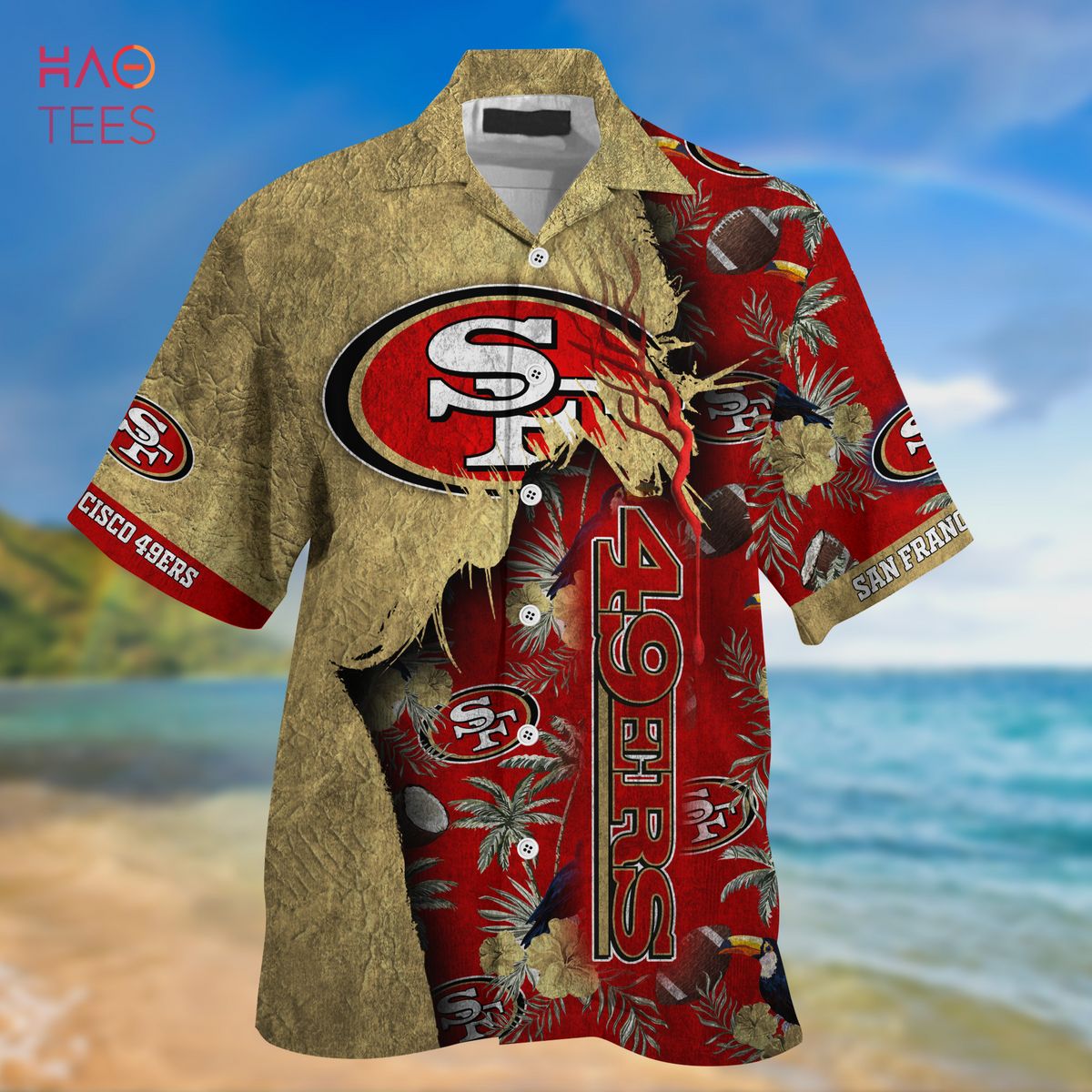 NEW San Francisco 49ers NFL God Hawaiian Shirt NEW San Francisco 49ers NFL God Hawaiian Shirt
