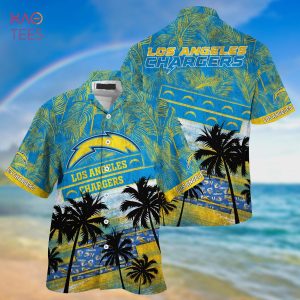 Los Angeles Chargers All Over Print Logo And Coconut Trending Summer Gift  Aloha Hawaiian Shirt