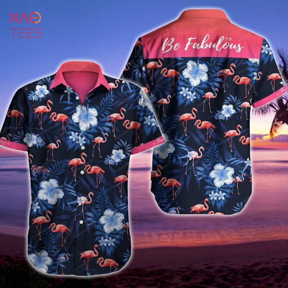Flamingo Be Fabulous Hawaiian Shirt