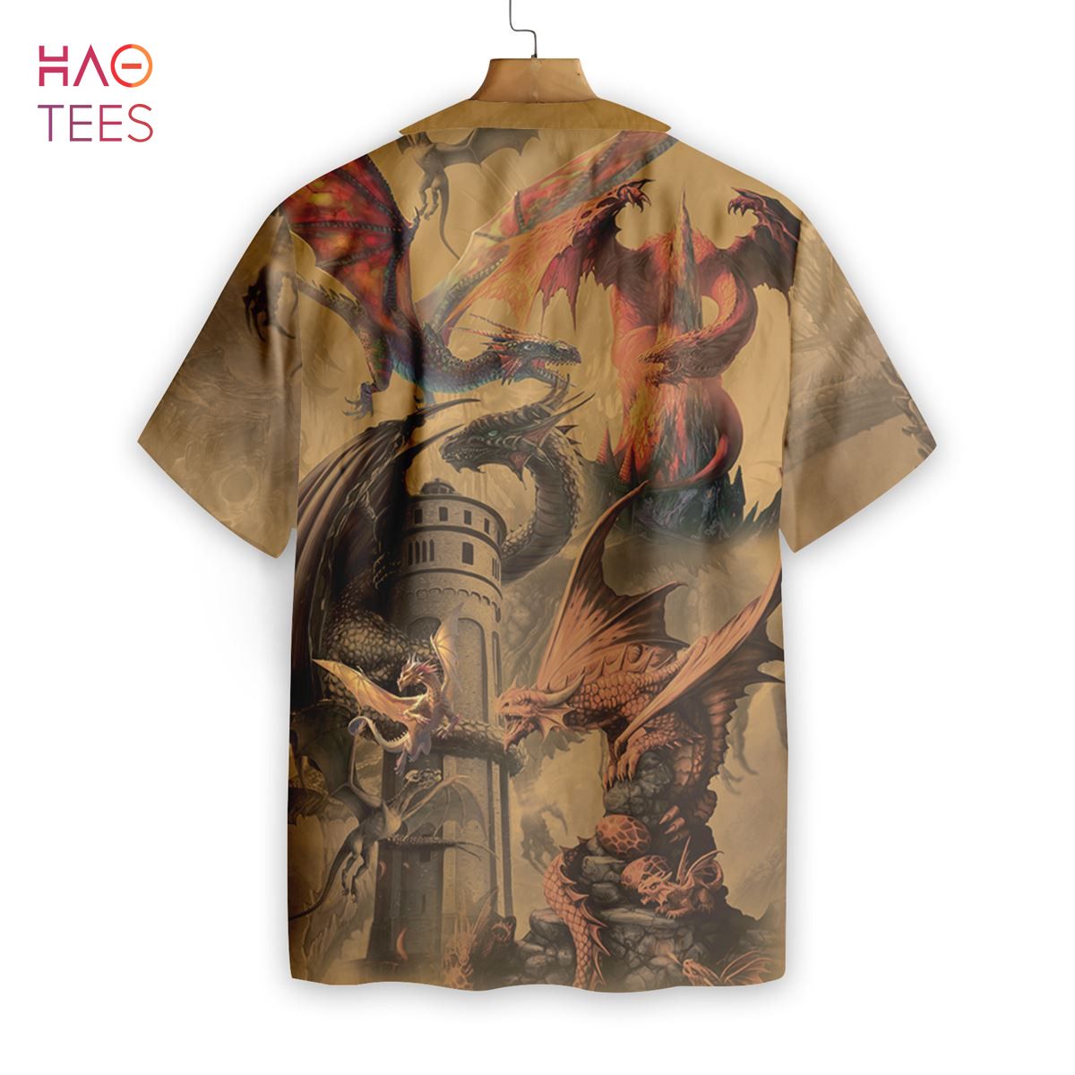 Dragon On The Castle Hawaiian Shirt Dragon On The Castle Hawaiian Shirt