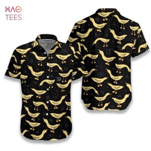 Ducks In Darkness Banana Duck Pattern Hawaiian Shirt