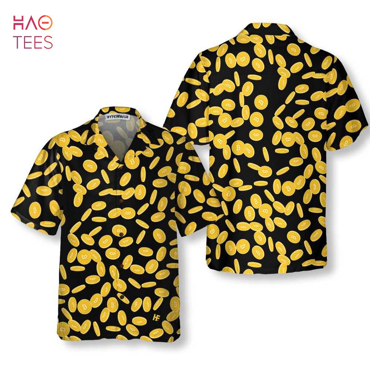 Falling Bitcoin Cryptocurrency Pattern Hawaiian Shirt Falling Bitcoin Cryptocurrency Pattern Hawaiian Shirt