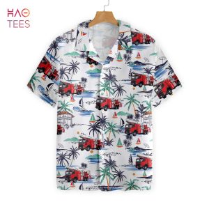 Fire Truck Friend Of Firefighter Hawaiian Shirt