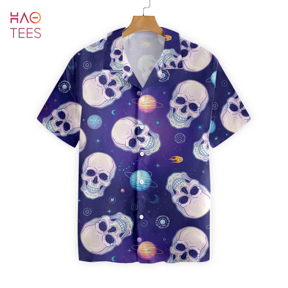 Skull Planets Outta Space Hawaiian Shirt