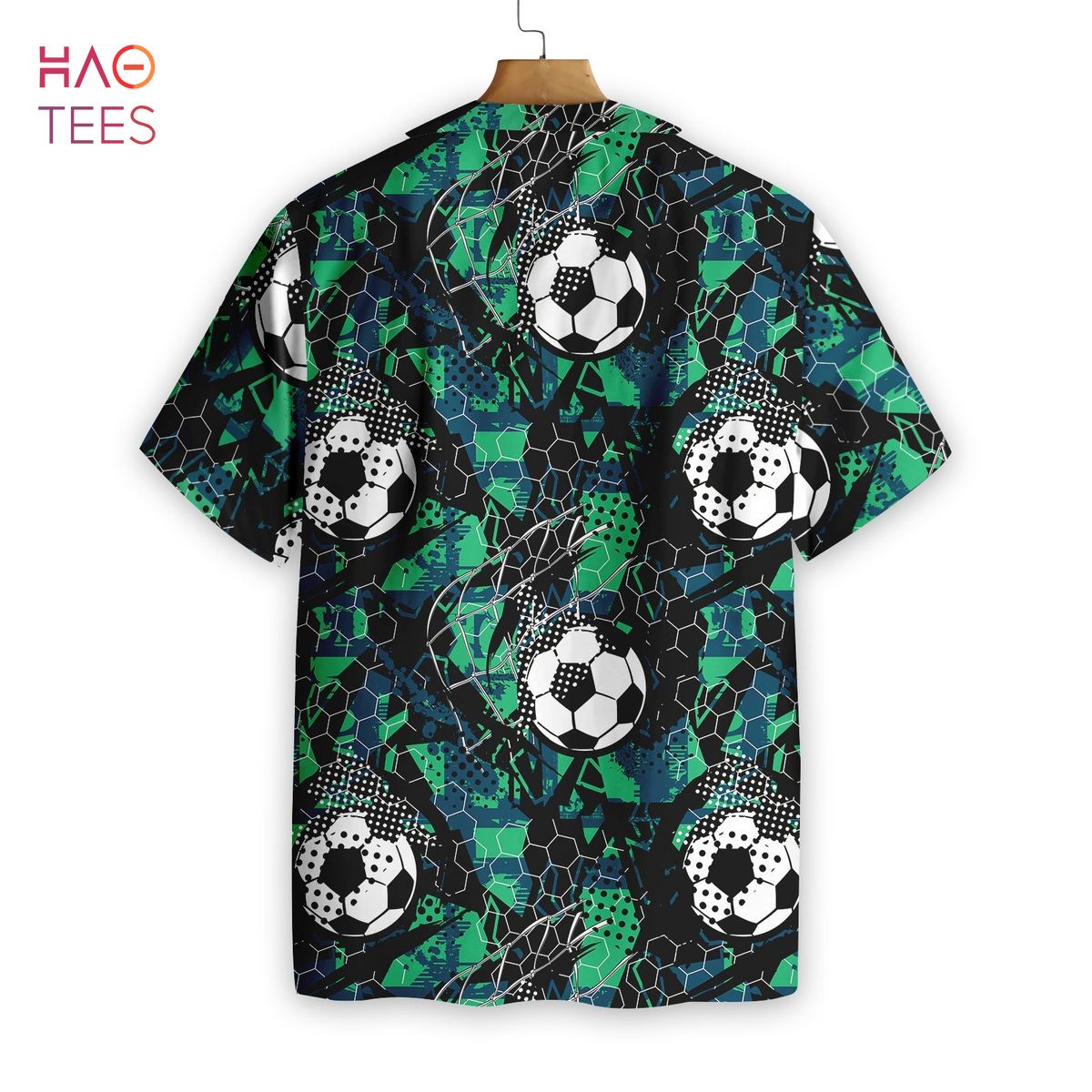 Soccer Grunge Urban Pattern Hawaiian Shirt