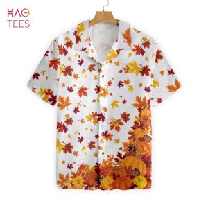 Thanksgiving Pumpkins And Autumn Leaves Hawaiian Shirt