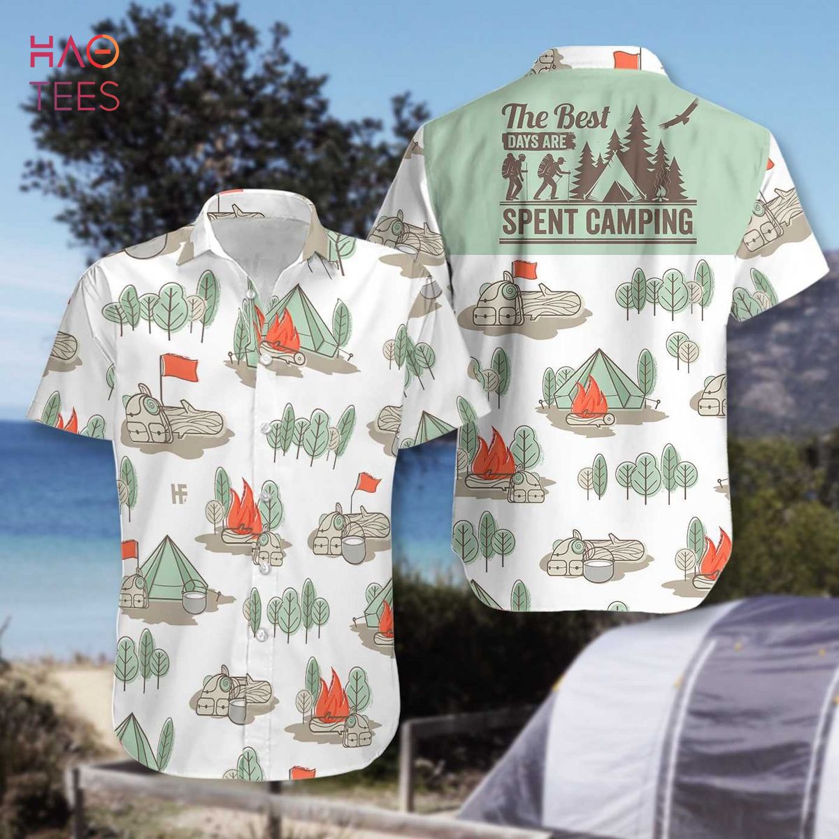 The Best Days Are Spent Camping Hawaiian Shirt The Best Days Are Spent Camping Hawaiian Shirt